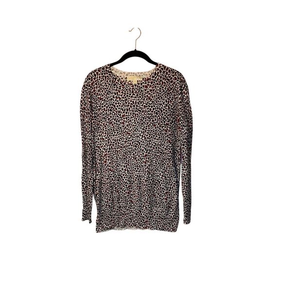 Michael Kors women’s cheetah print, long sleeve sweater, size medium - Picture 1 of 4